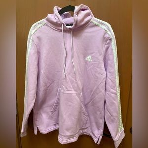⬇️ $25.00  ⬇️ Adidas light lilac Hoodie with white arm stripes